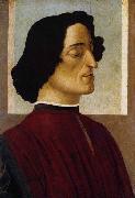 BOTTICELLI, Sandro Portrait of Giuliano de Medici oil painting artist